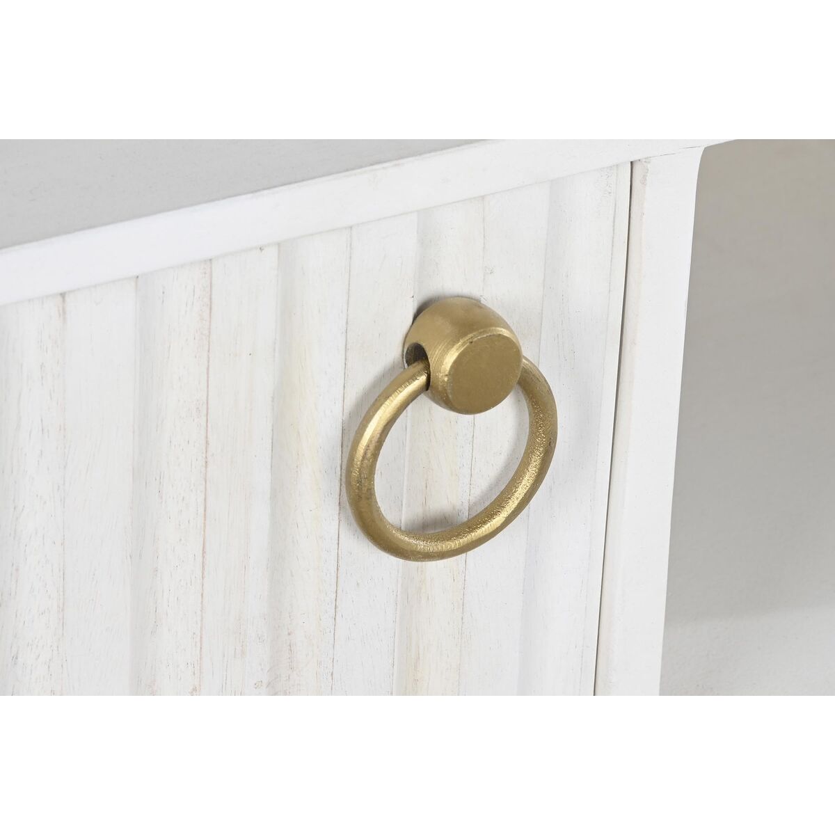 TV-möbler DKD Home Decor Gyllene Metall Vit Mangoträ 120 x 40 x 60 cm - 2