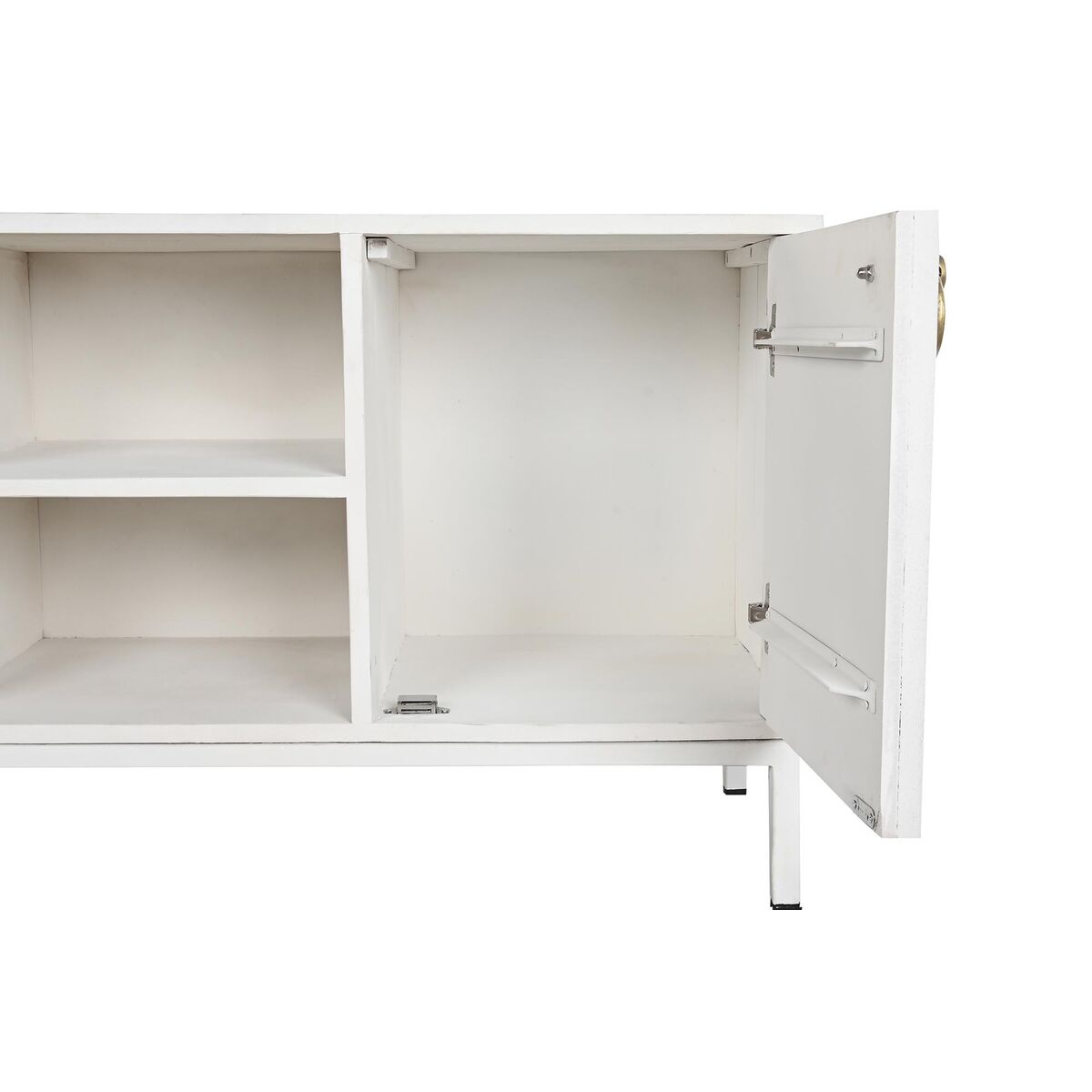 TV-möbler DKD Home Decor Gyllene Metall Vit Mangoträ 120 x 40 x 60 cm - 6