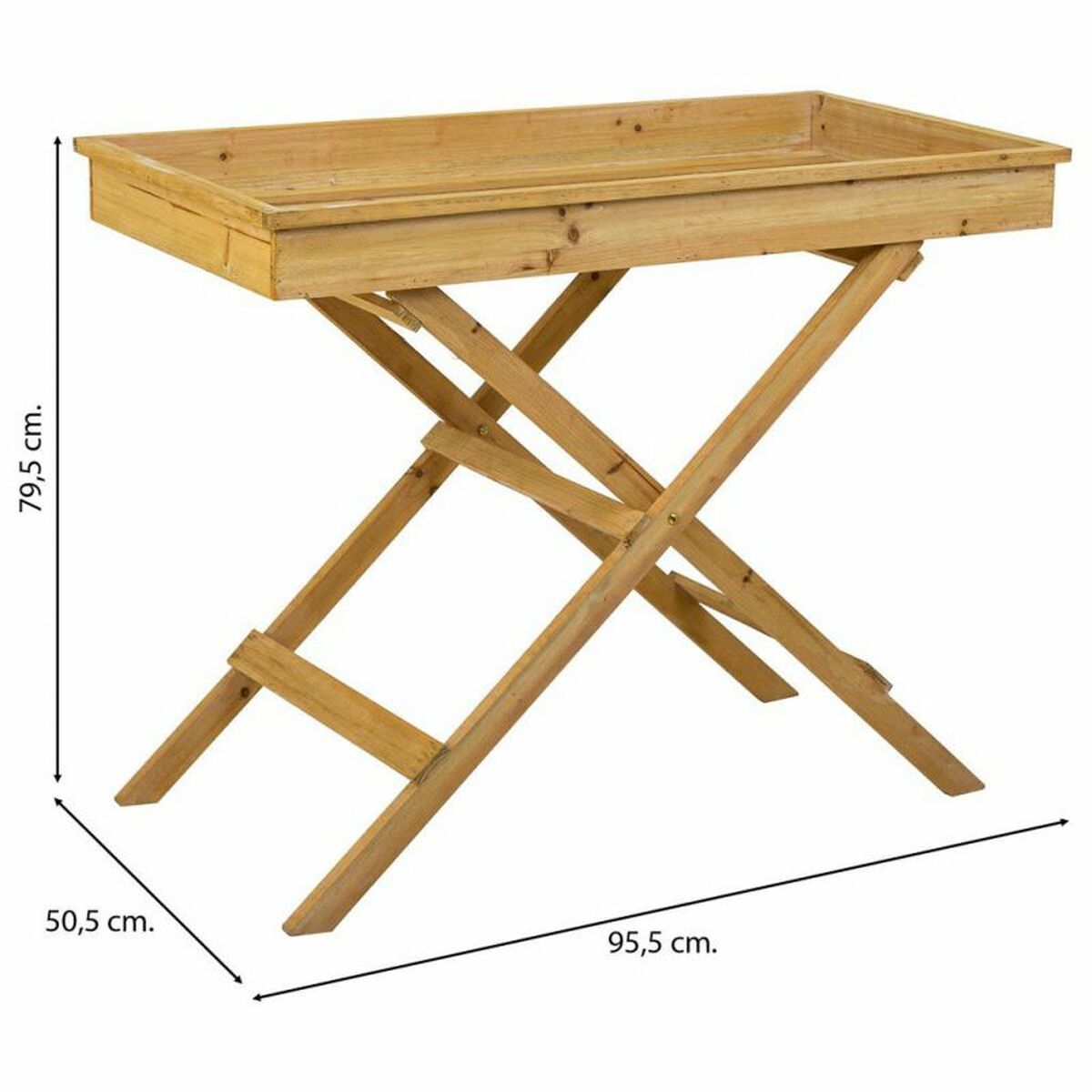 Sidobord Alexandra House Living Brun 50 x 79 x 95 cm - 4