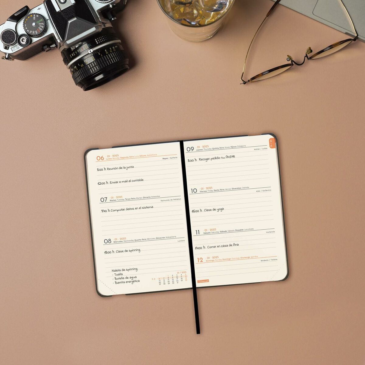 Dagbok Finocam FLEXI JOY Mini 8,2 x 12,7 cm 2025 - 4