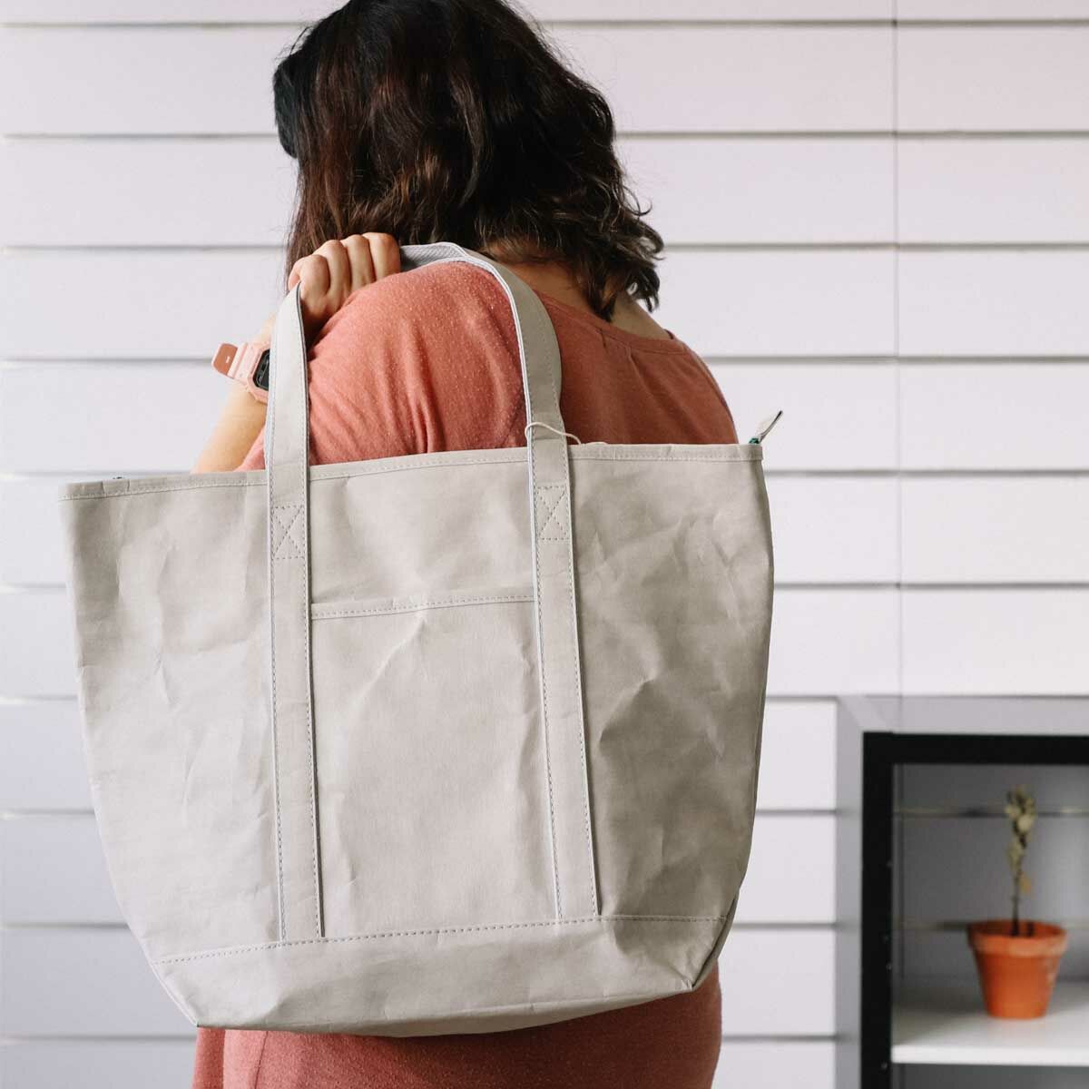 Shoppingväska KSIX Grå Polyester kraftpapper - 14