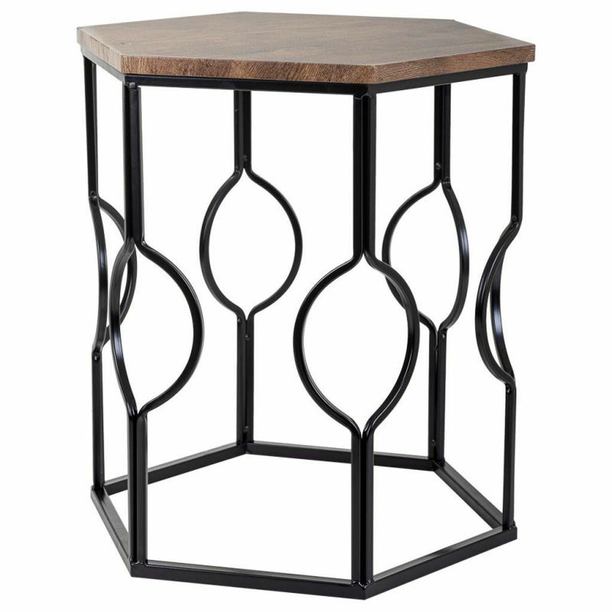 2-bordsset Alexandra House Living Brun Svart Järn Trä MDF 39 x 57 x 39 cm - 4