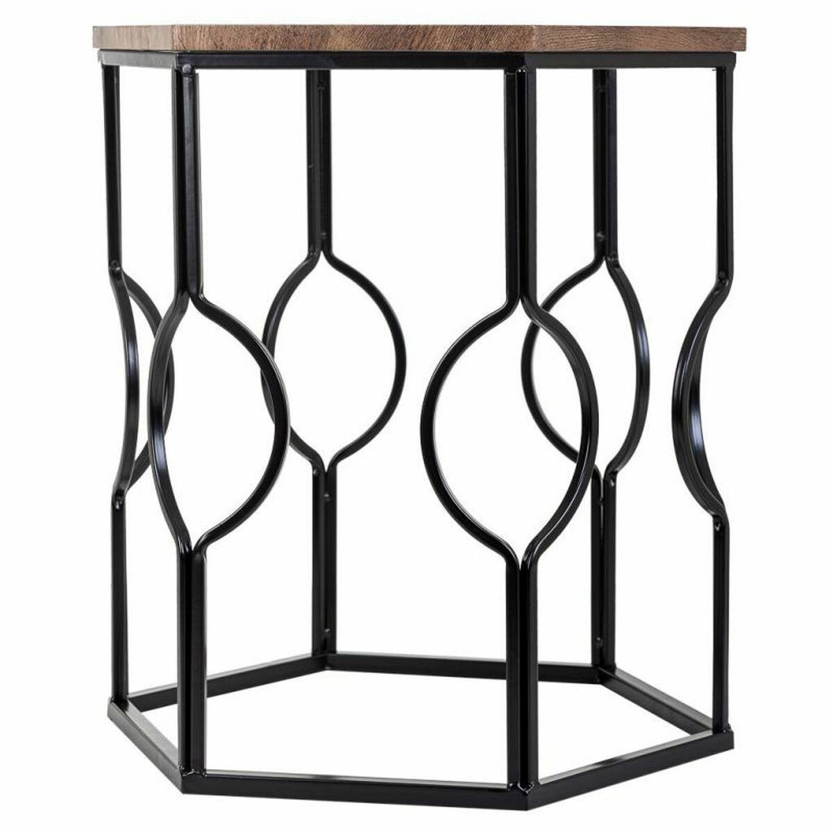 2-bordsset Alexandra House Living Brun Svart Järn Trä MDF 39 x 57 x 39 cm - 6