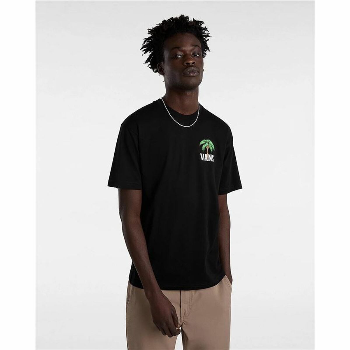 T-shirt med kortärm Herr Vans Down Time Svart - 4