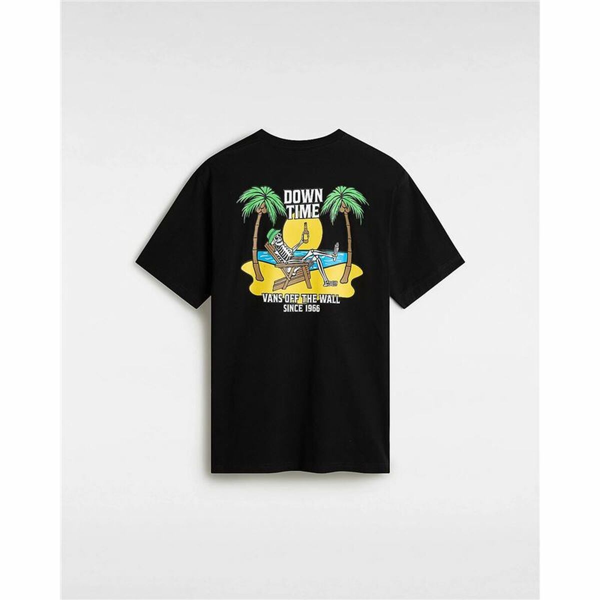 T-shirt med kortärm Herr Vans Down Time Svart - 3