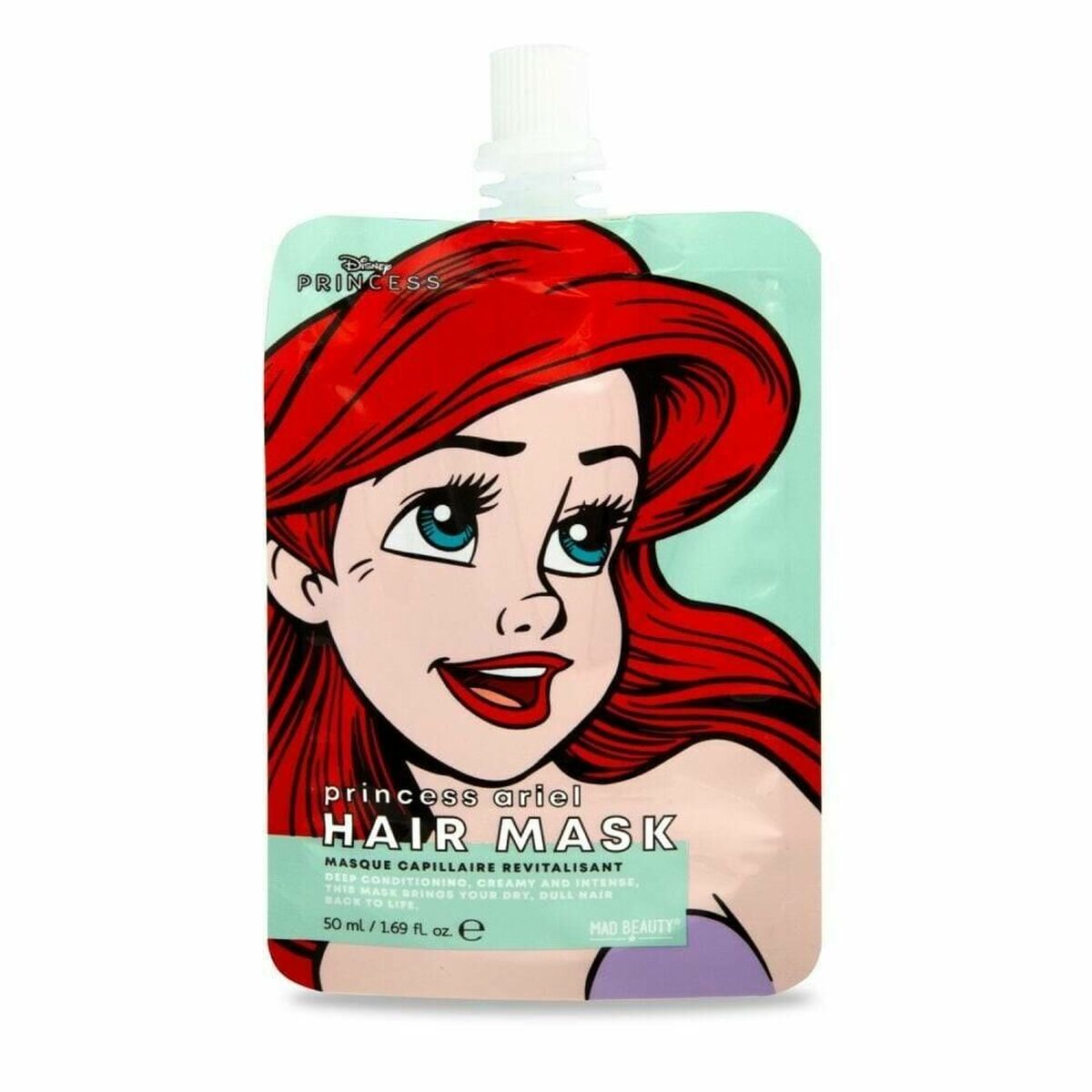 Hårinpackning Mad Beauty Disney Princess Ariel Vitaliserande 25 ml (50 ml) - 3