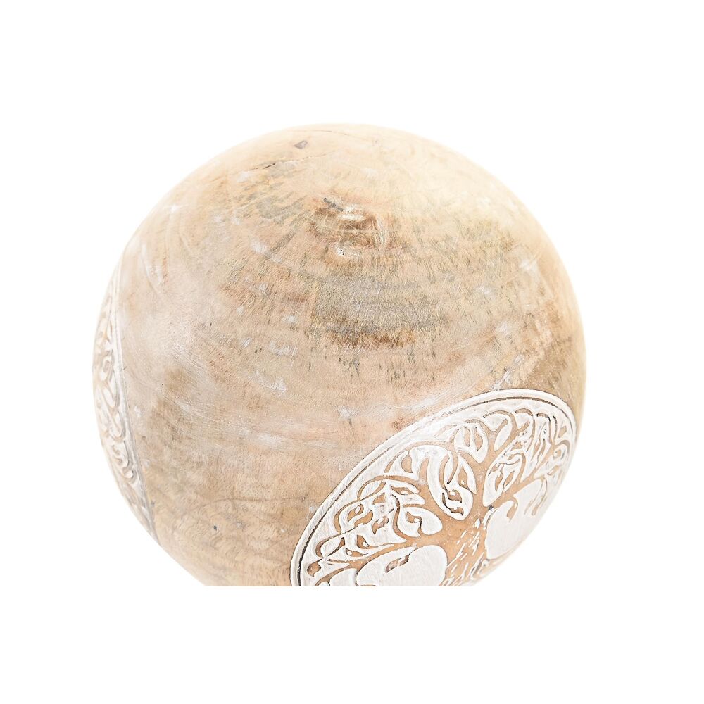 Prydnadsfigur DKD Home Decor Vit Naturell Träd Uggla Avskalad 13 x 13 x 13 cm - 2