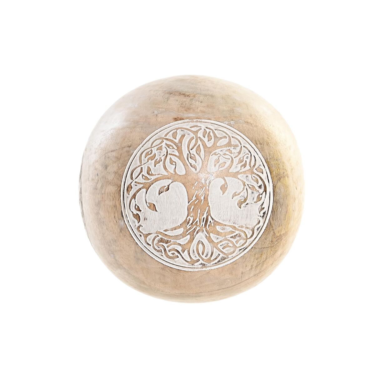 Prydnadsfigur DKD Home Decor Vit Naturell Träd Uggla Avskalad 13 x 13 x 13 cm - 3