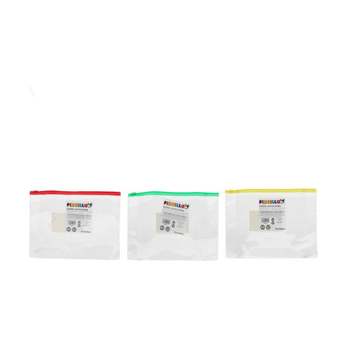 Kuvert Pincello A5 Plast 0,5 x 18 x 24 cm Självslocknande (12 antal) - 5