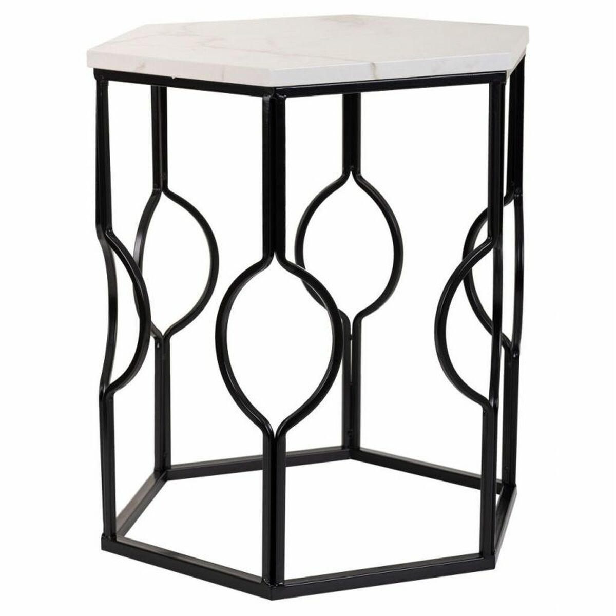 2-bordsset Alexandra House Living Vit Järn Trä MDF 39 x 57 x 39 cm - 4