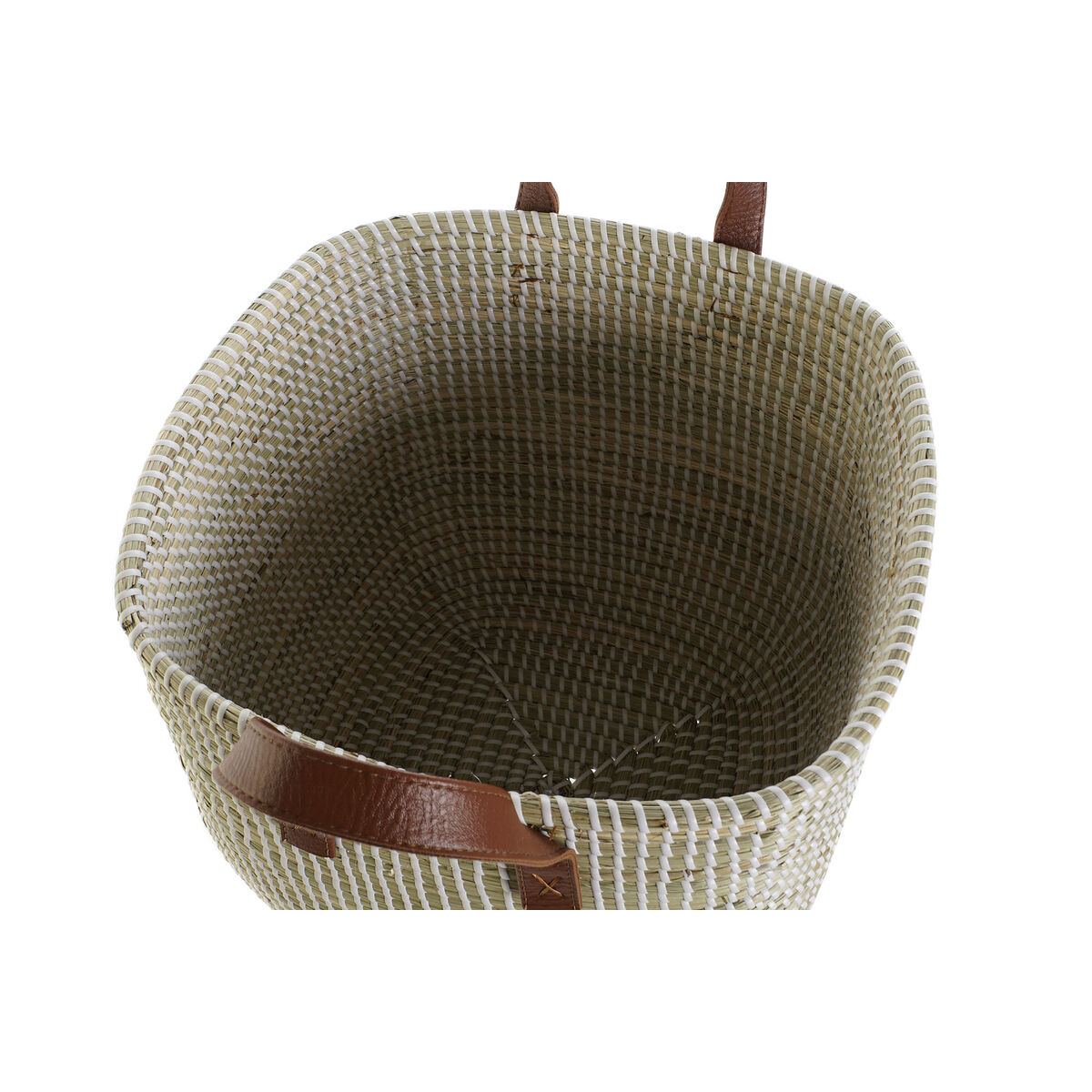 Korg - set DKD Home Decor Naturell Ljusbrun Polyuretan Sjögräs 38 x 38 x 35 cm 2 Delar - 2