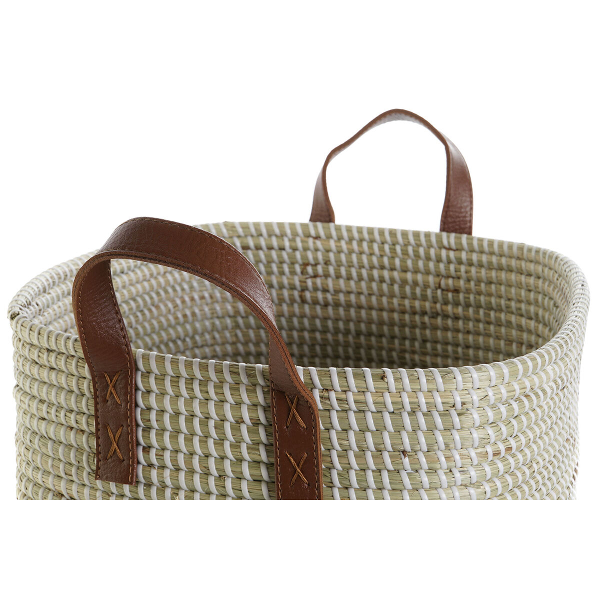 Korg - set DKD Home Decor Naturell Ljusbrun Polyuretan Sjögräs 38 x 38 x 35 cm 2 Delar - 3