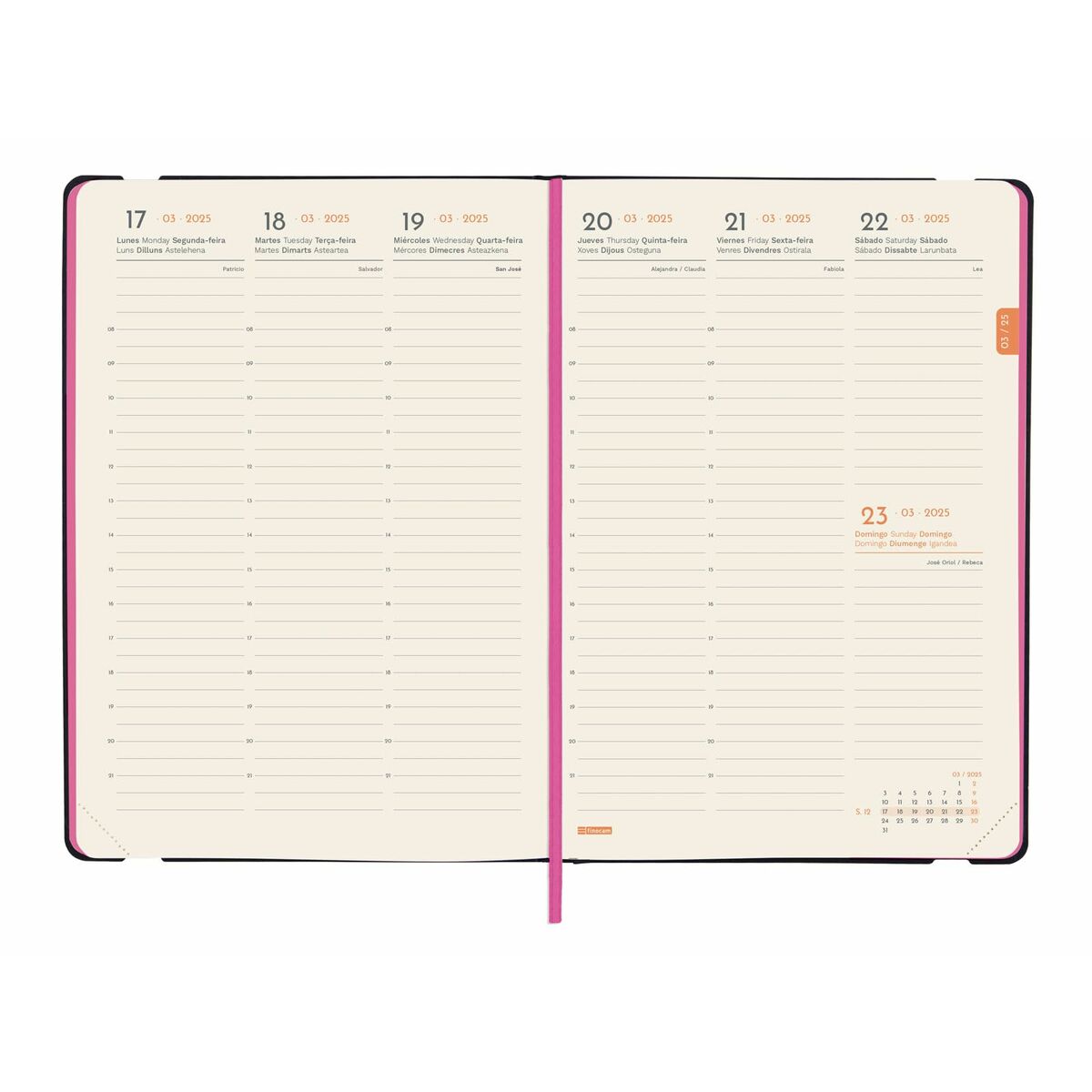 Dagbok Finocam FLEXI JOY A5 14,8 x 21 cm 2025 Blommig - 6