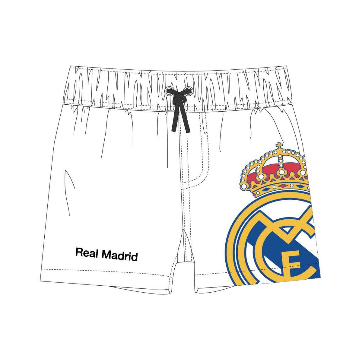 Baddräkt Barn Real Madrid C.F. Vit - 3