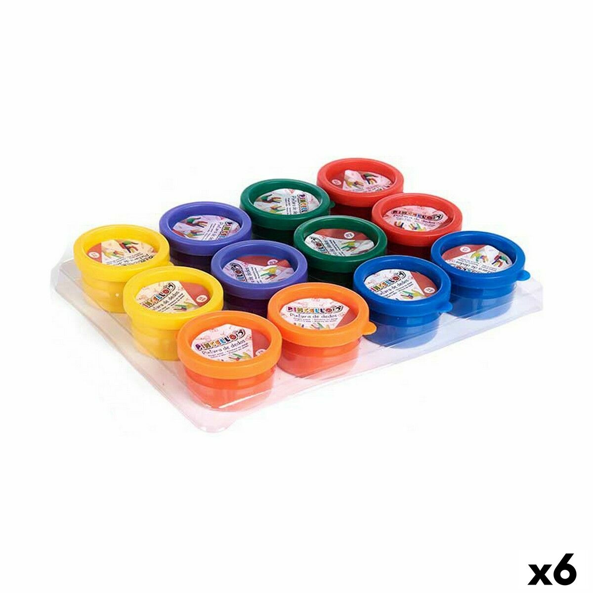 Fingerfärg Pincello FP2812 Set Multicolour 28 ml (6 antal) - 3