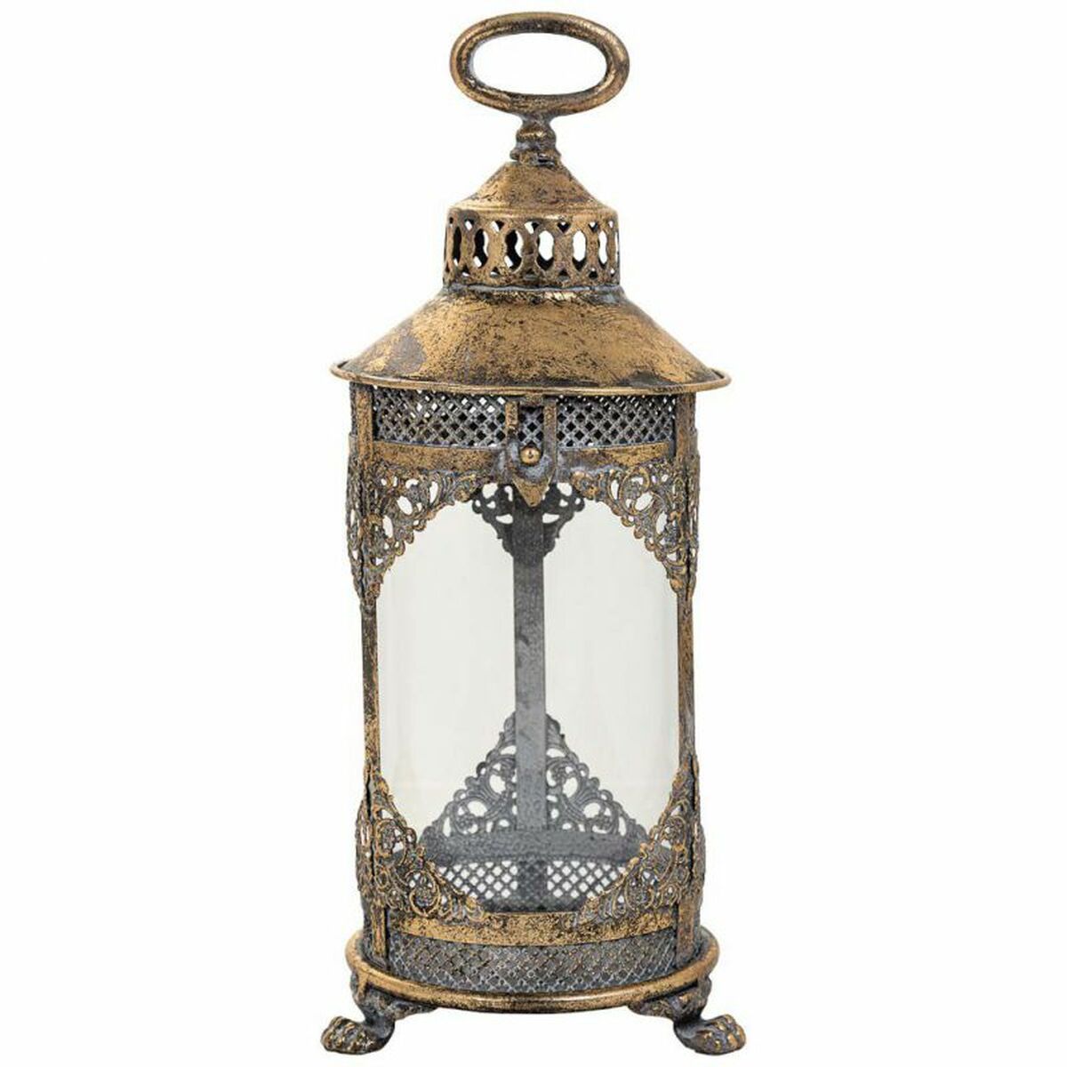 Ljusstakar Alexandra House Living Guld Glas Järn 17 x 42 x 17 cm - 4