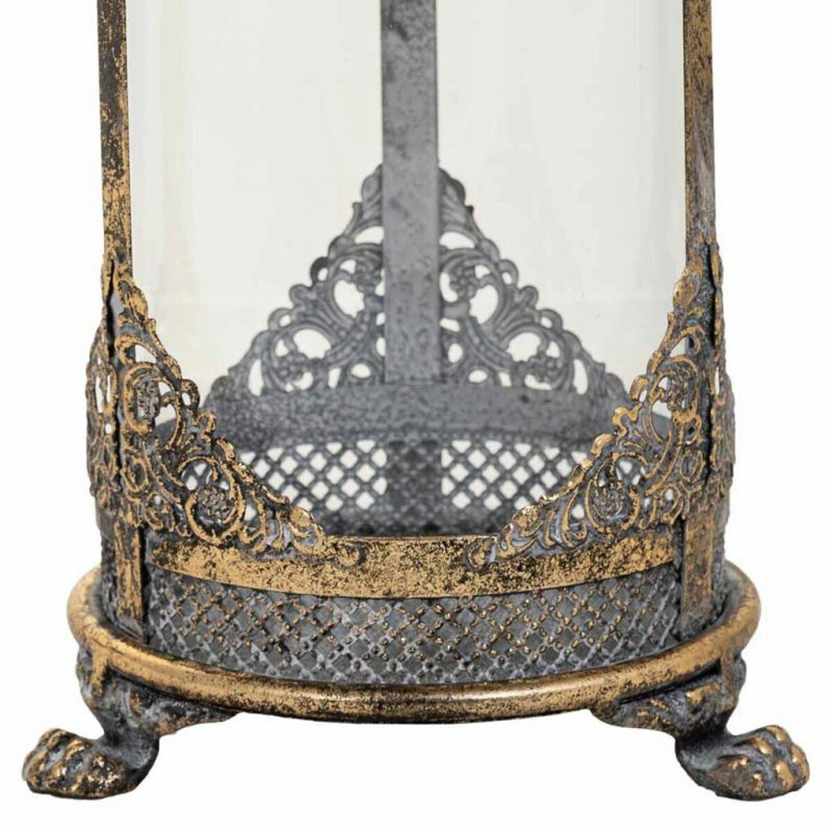Ljusstakar Alexandra House Living Guld Glas Järn 17 x 42 x 17 cm - 6