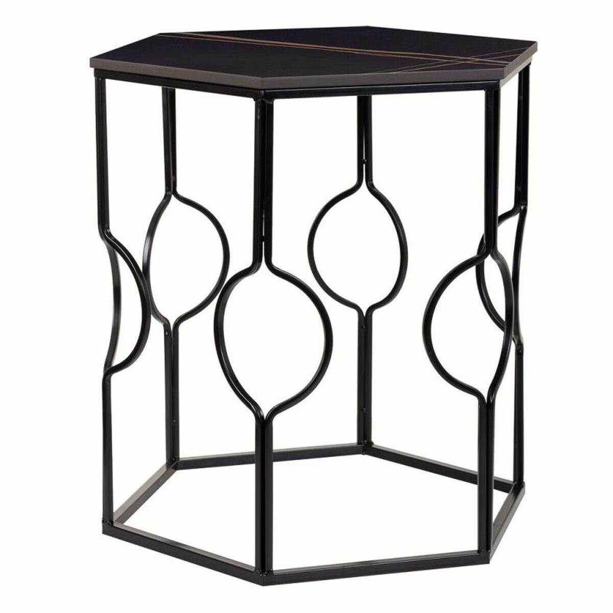 2-bordsset Alexandra House Living Svart Järn Trä MDF 39 x 57 x 39 cm - 4