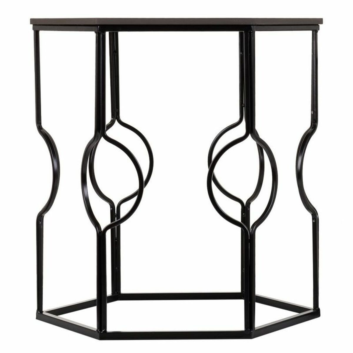 2-bordsset Alexandra House Living Svart Järn Trä MDF 39 x 57 x 39 cm - 5