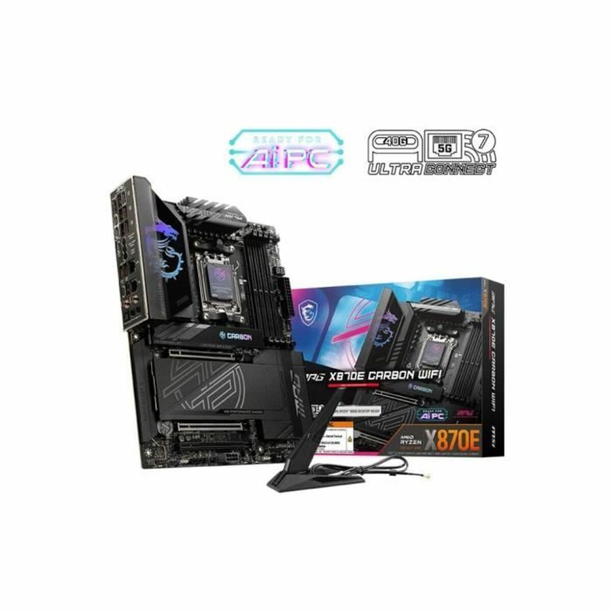Moderkort MSI MPG X870E CARBON WIFI AMD AM5 AMD AMD X870E
