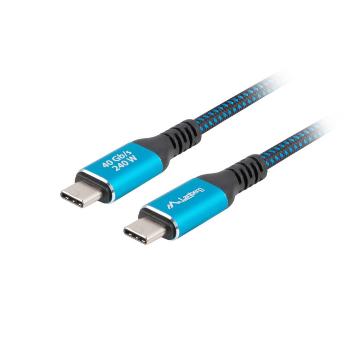 USB-C-kabel Lanberg CA-CMCM-45CU-0015-BK Blå Svart 1,5 m