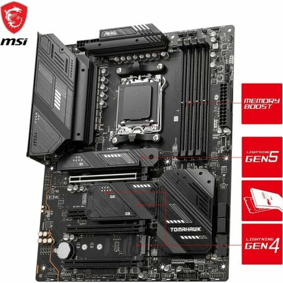 Moderkort MSI MAG X670E TOMAHAWK WIFI AMD X670 AMD AM5 - 6