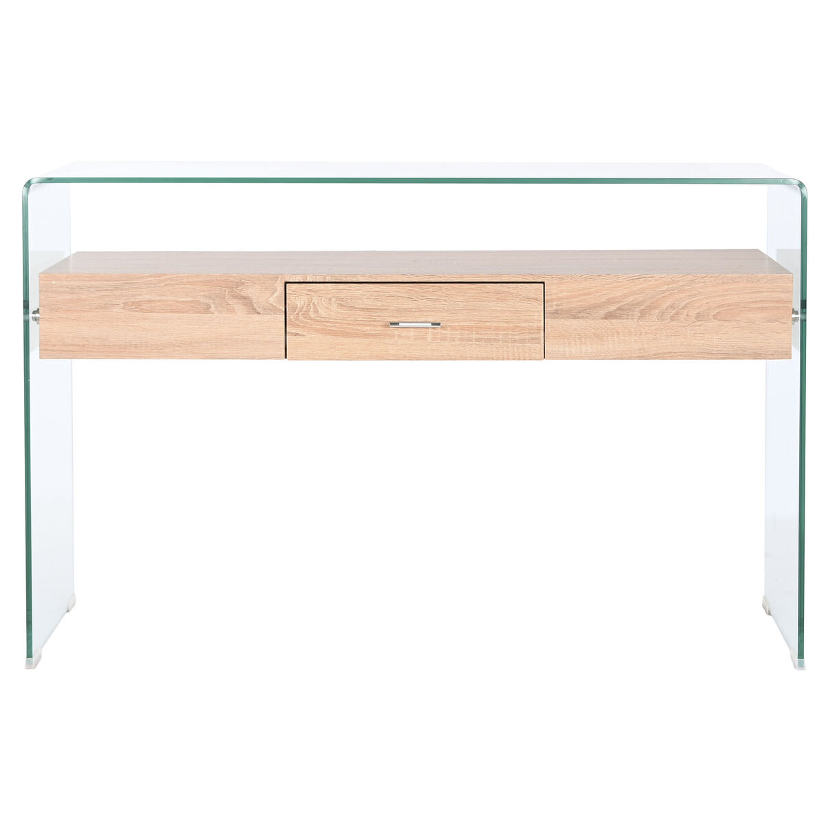 Konsol DKD Home Decor Transparent Ljusbrun Glas Trä MDF 120 x 35 x 80 cm - 3