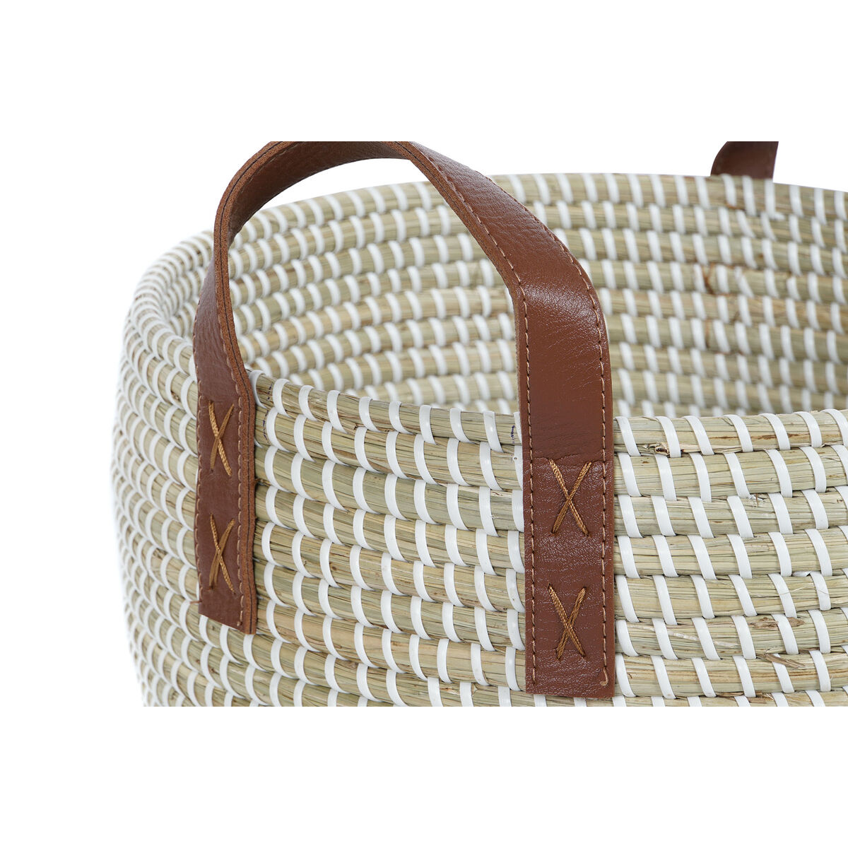 Korg - set DKD Home Decor Naturell Ljusbrun Polyuretan Sjögräs 42 x 42 x 45 cm - 2