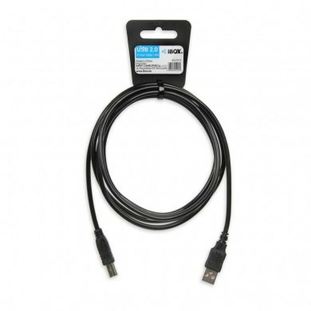USB A till USB B Kabel Ibox IKU2D Svart 1,8 m - 2