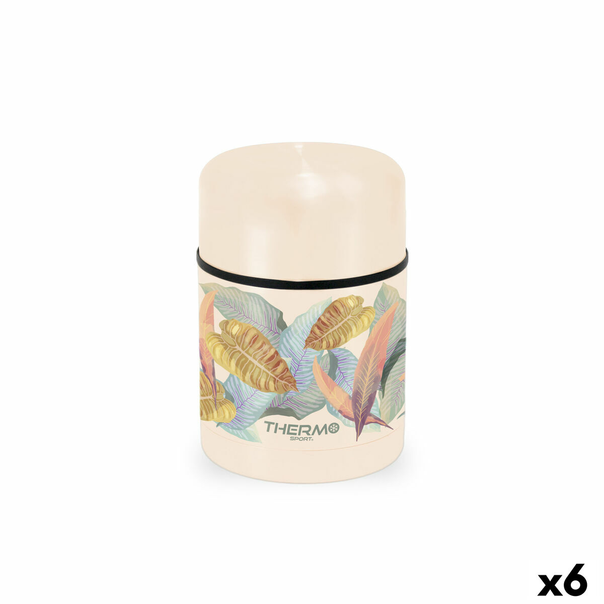 Termos för mat ThermoSport Blad Beige 600 ml (6 antal)