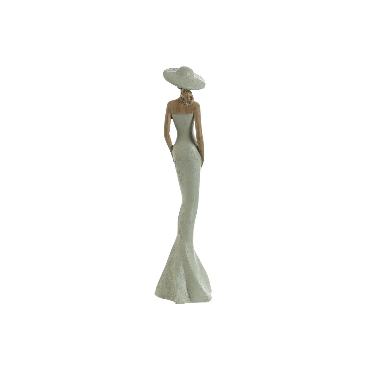 Prydnadsfigur Home ESPRIT Vit Grön Kvinna 7,5 x 7,5 x 30 cm (2 antal) - 3