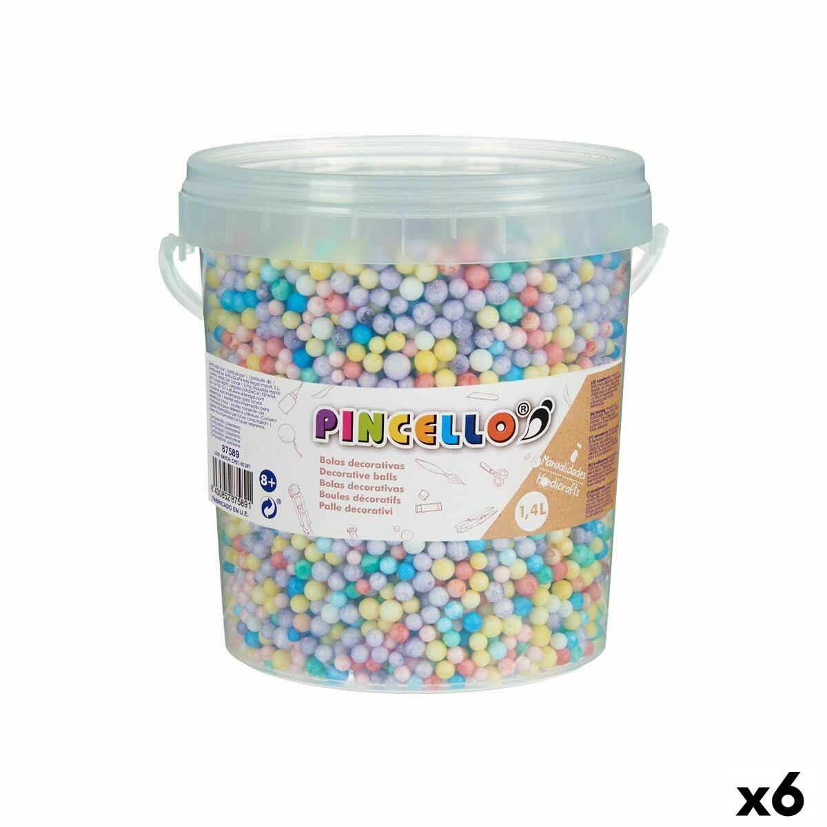 Pysselmaterial Pincello 13,5 x 14 x 14,5 cm Bollar 6 antal