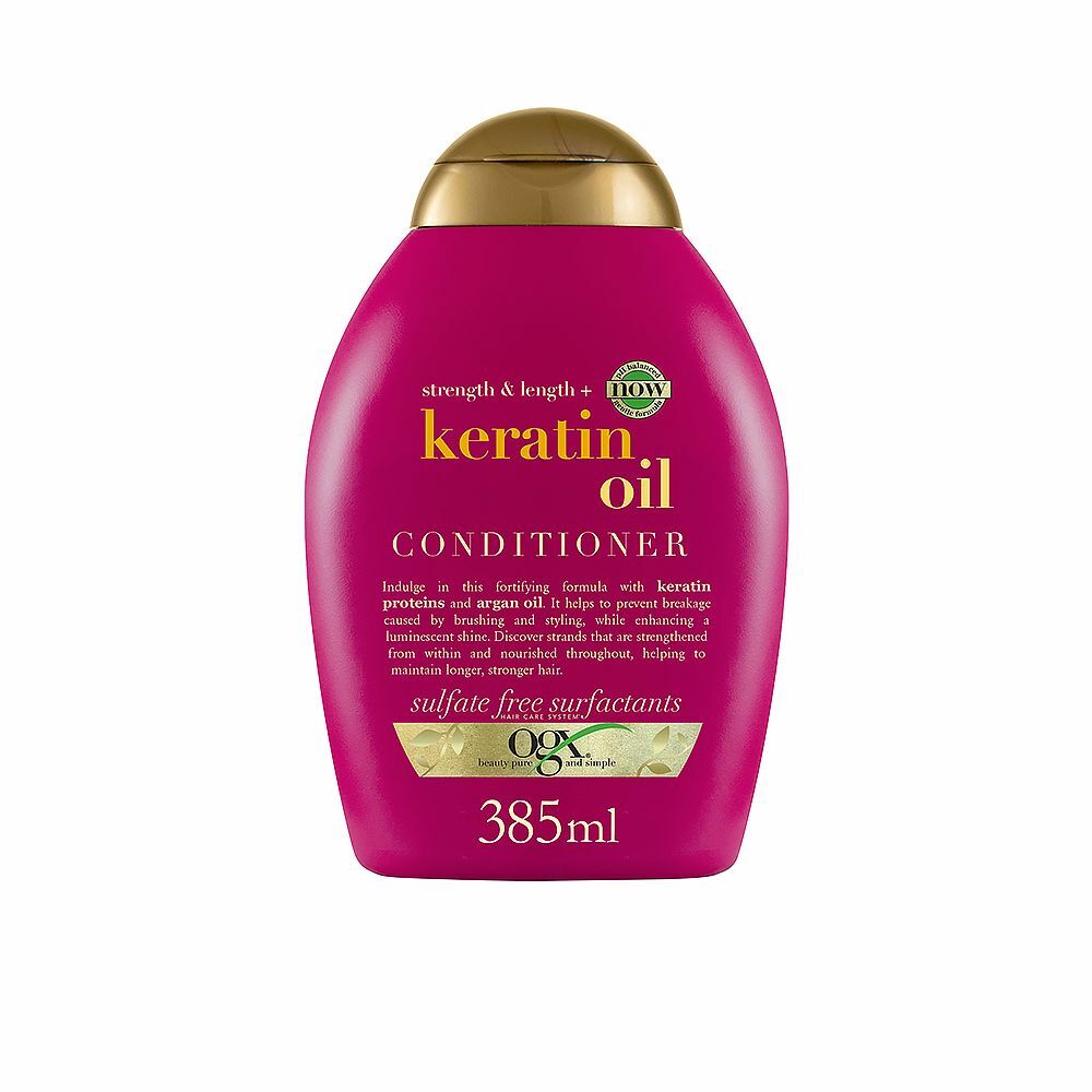 Hårbrotts- och håravfallsmotverkande balsam OGX 97752 385 ml Keratin
