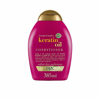 Hårbrotts- och håravfallsmotverkande balsam OGX 97752 385 ml Keratin