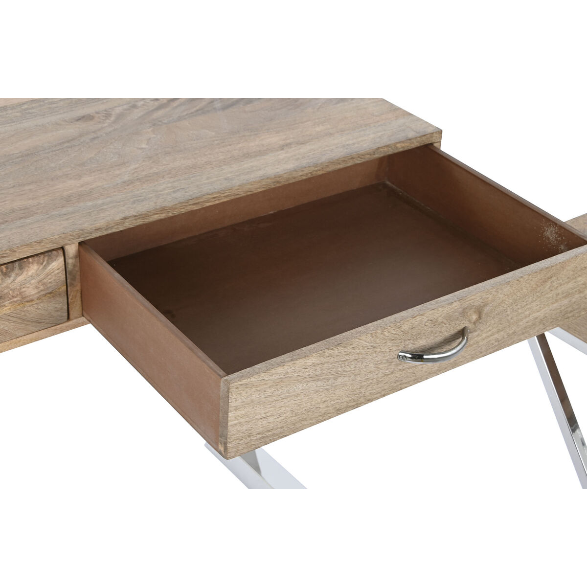 Hallmöbel med lådor Home ESPRIT Brun Silvrig Ljusbrun 110 x 40 x 76 cm 110 x 41,5 x 76 cm (3 Delar) - 4