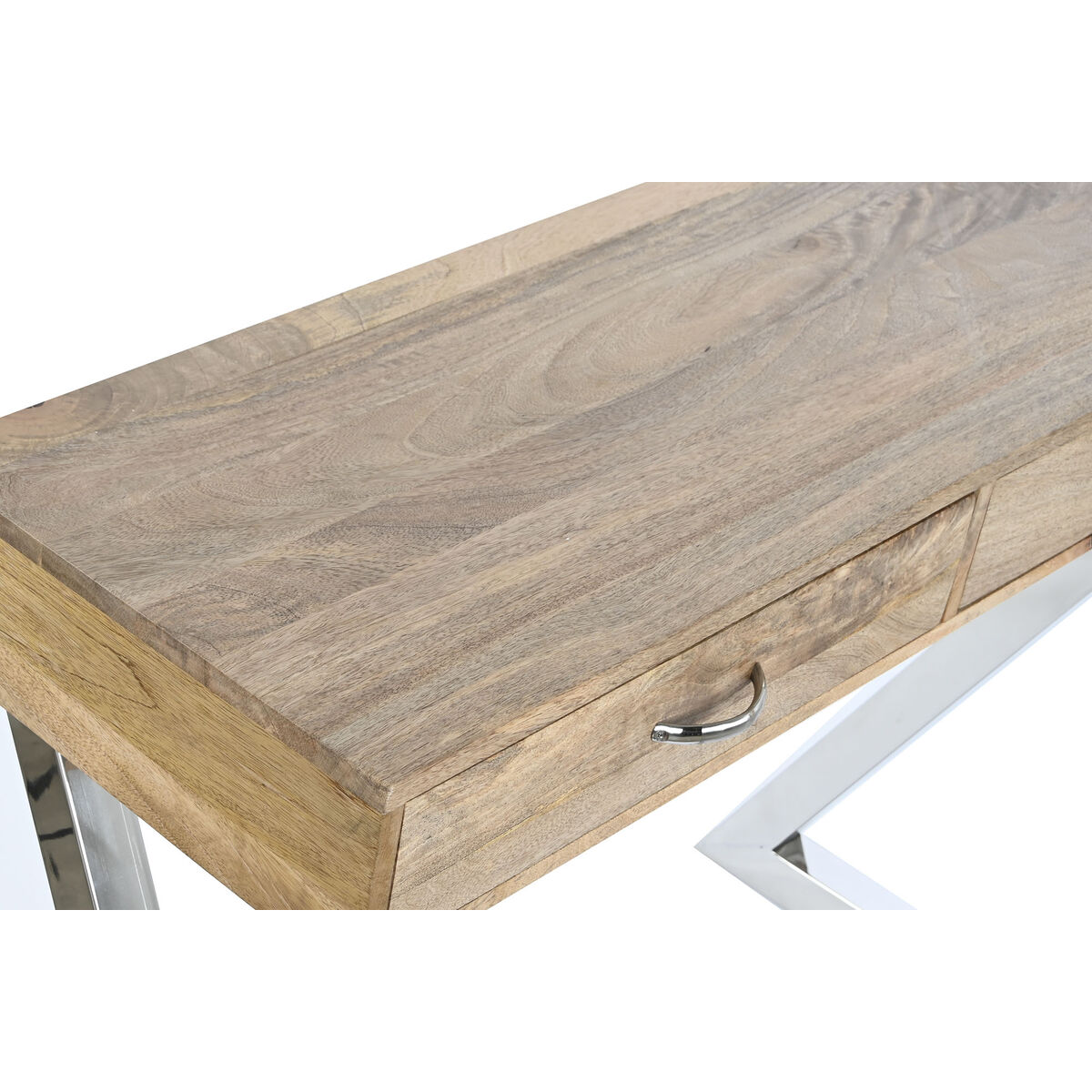 Hallmöbel med lådor Home ESPRIT Brun Silvrig Ljusbrun 110 x 40 x 76 cm 110 x 41,5 x 76 cm (3 Delar) - 2