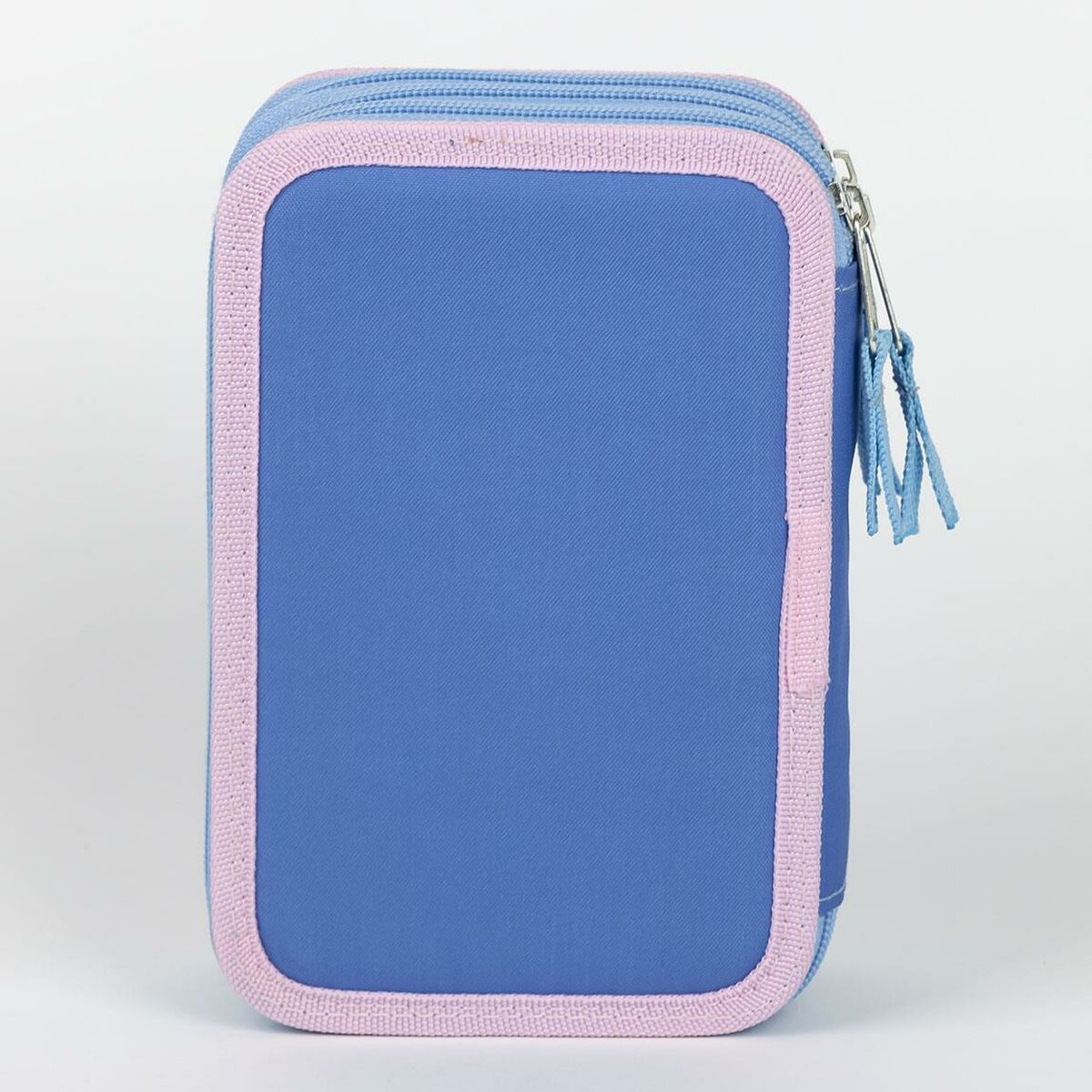 Trippel pennfodral Stitch Rosa 12,5 x 6,5 x 19,5 cm
