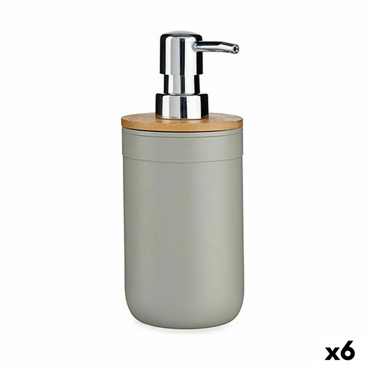 Tvåldispenser Berilo BP16-101G Grå Bambu polypropen 350 ml 8 x 17 x 9 cm (6 antal) - 3