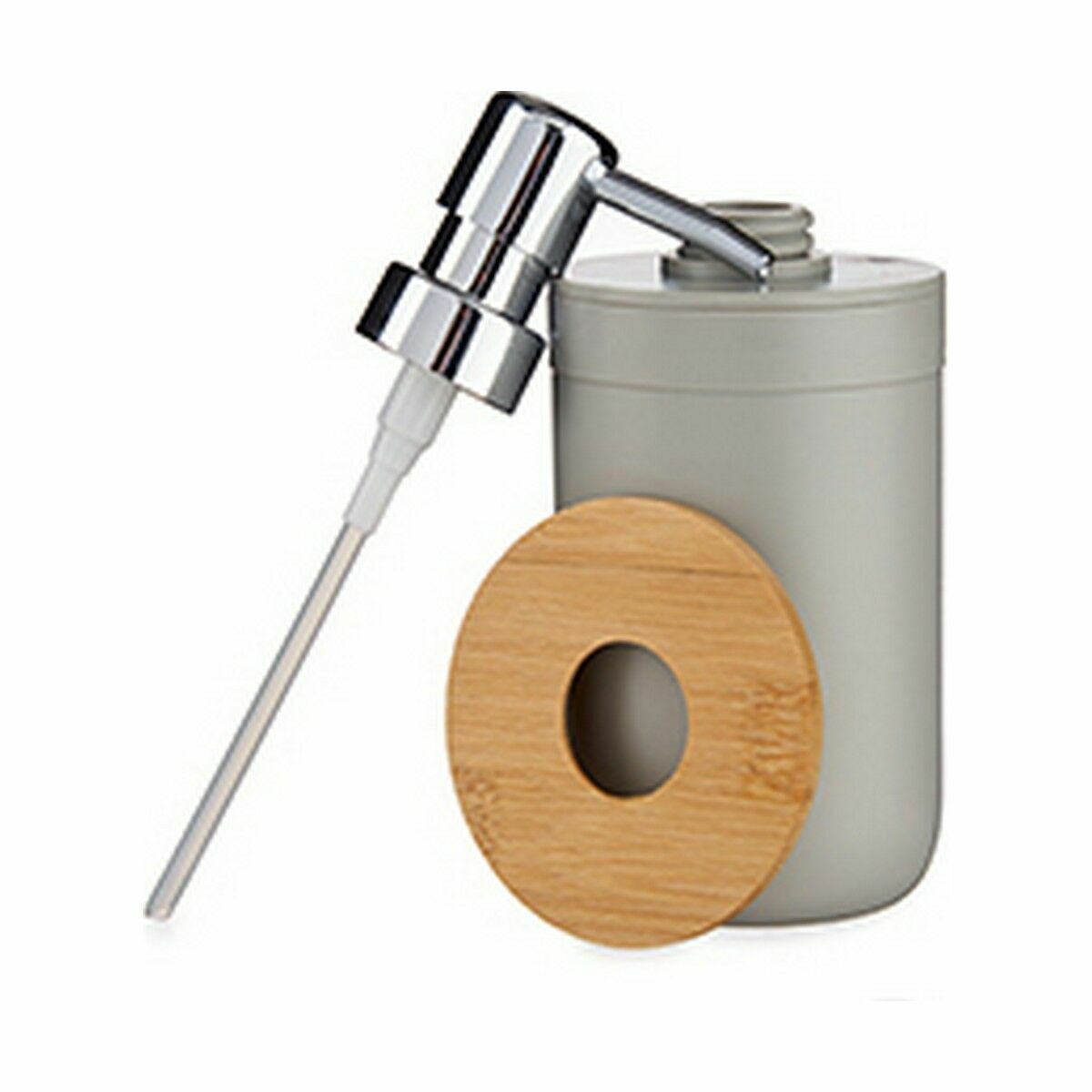 Tvåldispenser Berilo BP16-101G Grå Bambu polypropen 350 ml 8 x 17 x 9 cm (6 antal) - 4