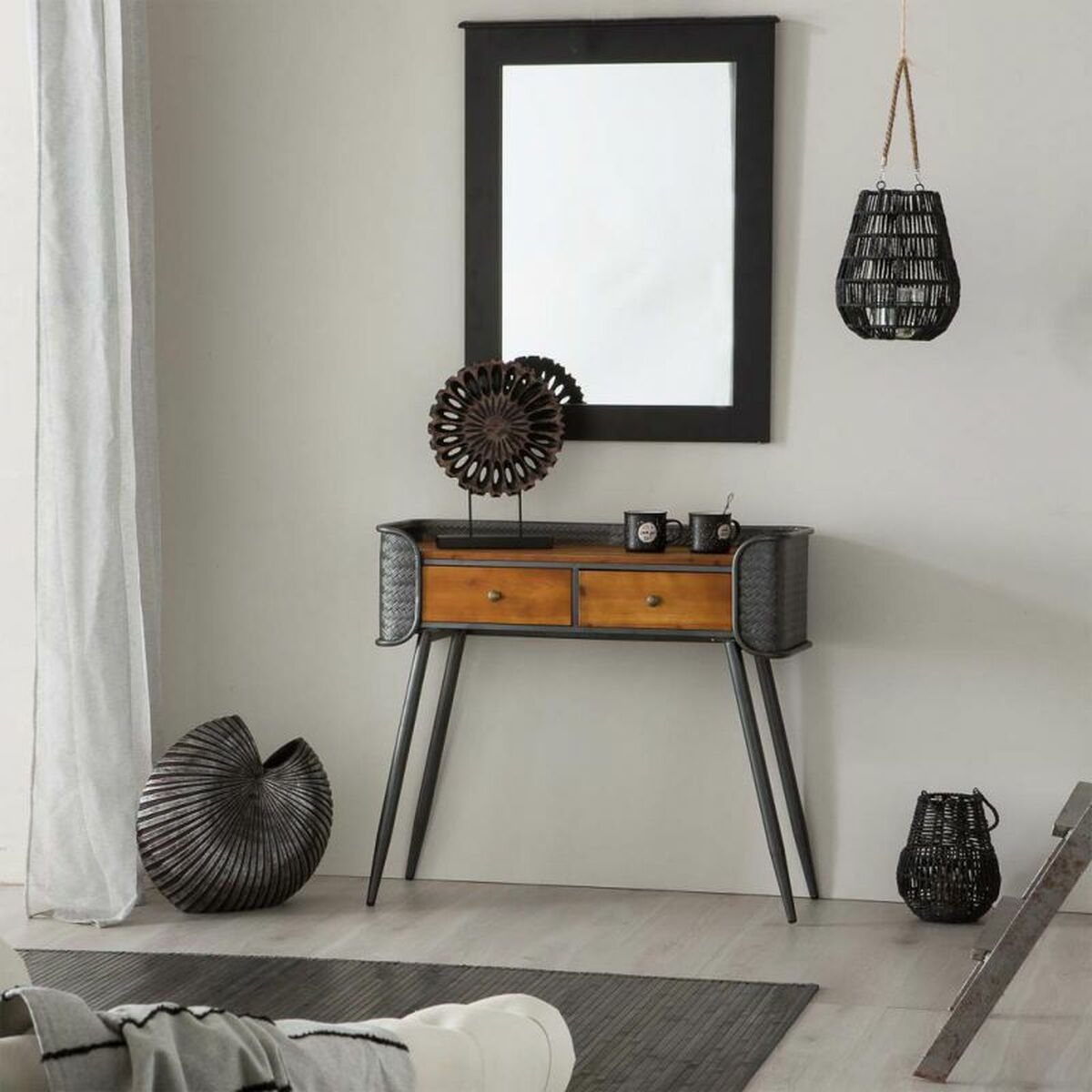 Hallmöbel med lådor Alexandra House Living Brun 35 x 81 x 90 cm - 3