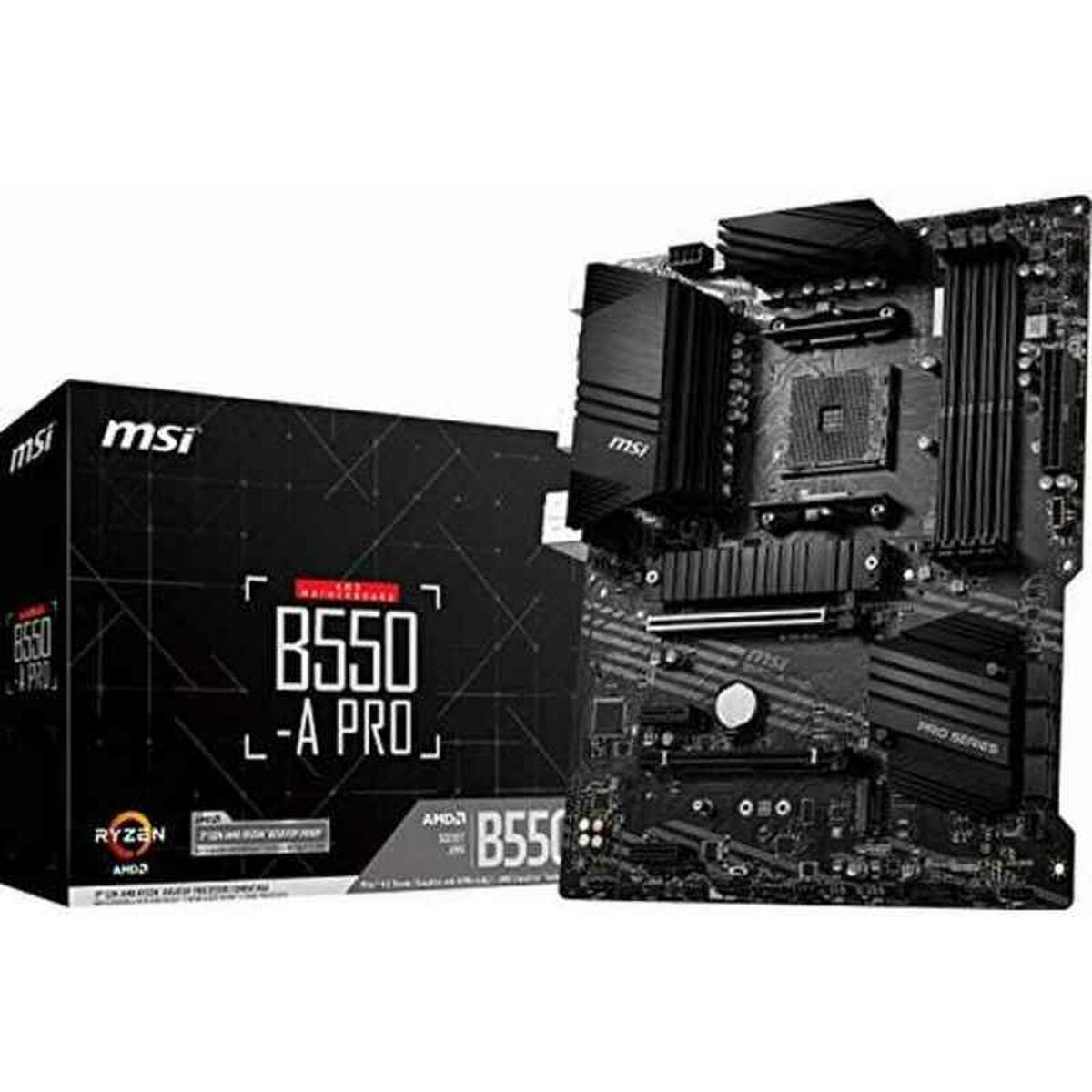 Moderkort MSI 7C56-002R ATX AM4 AMD AM4 AMD AMD B550