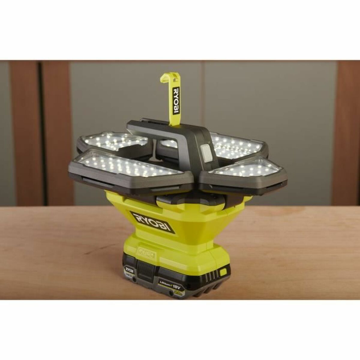 LED spotlight Ryobi 360° 500 lm Grön Grå - 2