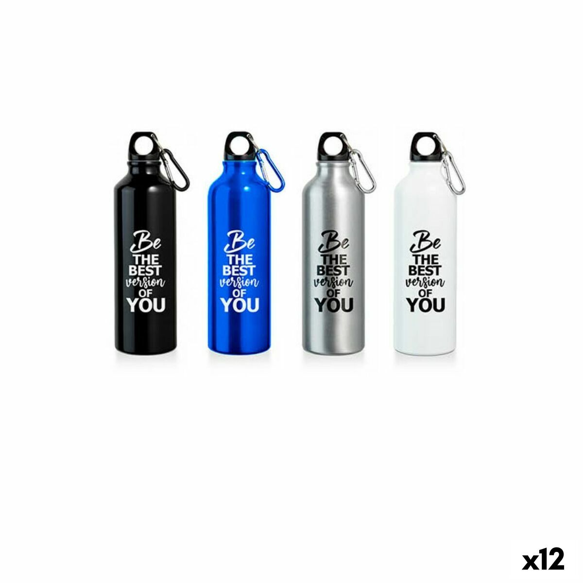 Flaska Bewinner Aluminium 750 ml 0,75 L 7,5 x 24 cm (12 antal) - 3