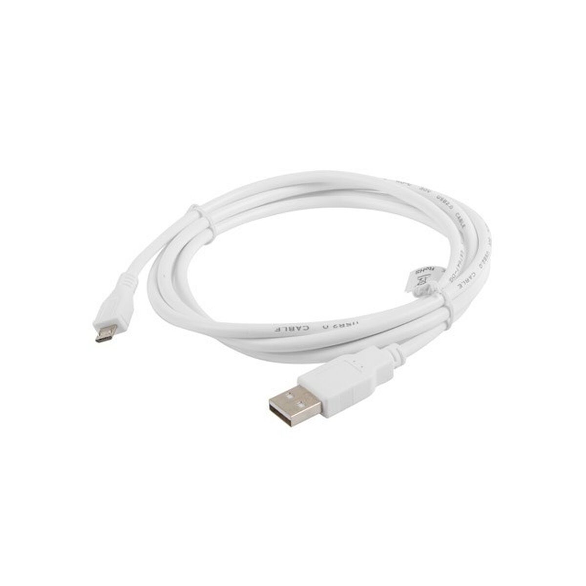 USB-kabel till mikro-USB Lanberg CA-USBM-10CC-0018-W Vit 1,8 m (1 antal) - 2