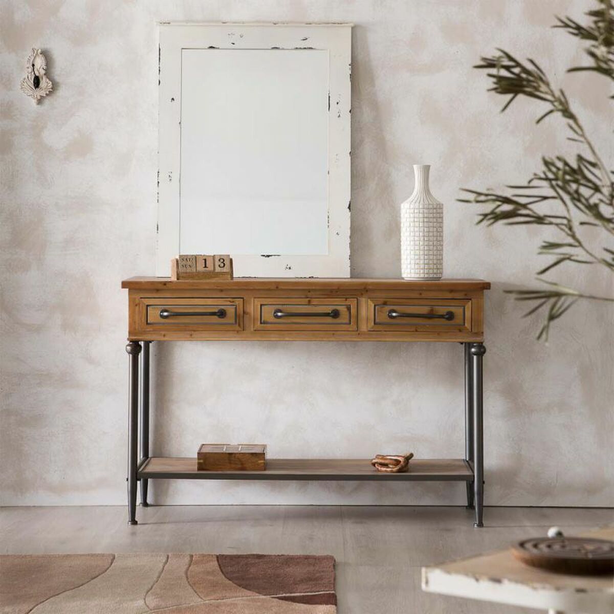 Hallmöbel med lådor Alexandra House Living Brun 40 x 80 x 122 cm - 3