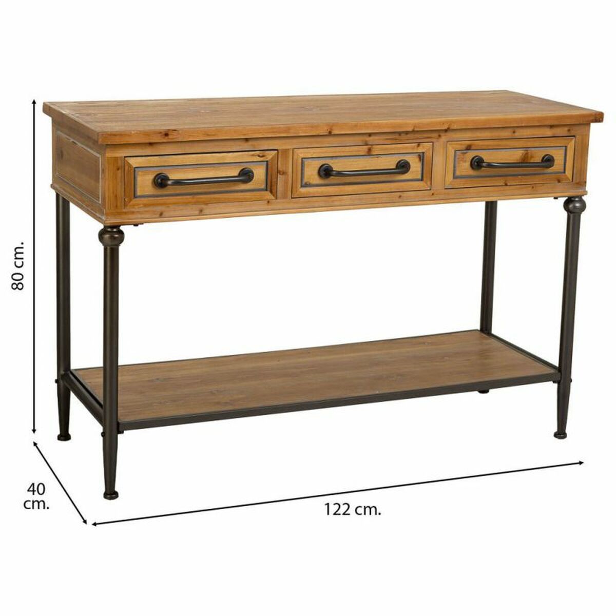 Hallmöbel med lådor Alexandra House Living Brun 40 x 80 x 122 cm - 5