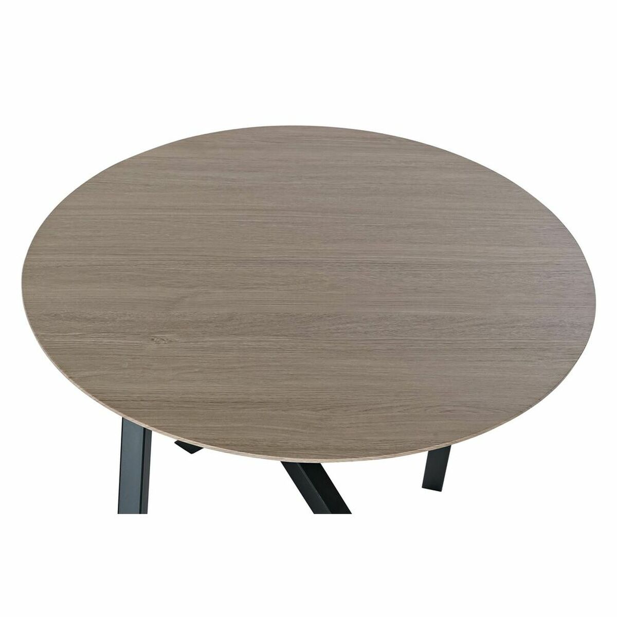 Sidobord DKD Home Decor 65 x 65 x 49,5 cm Svart Metall Trä Ljusbrun - 6