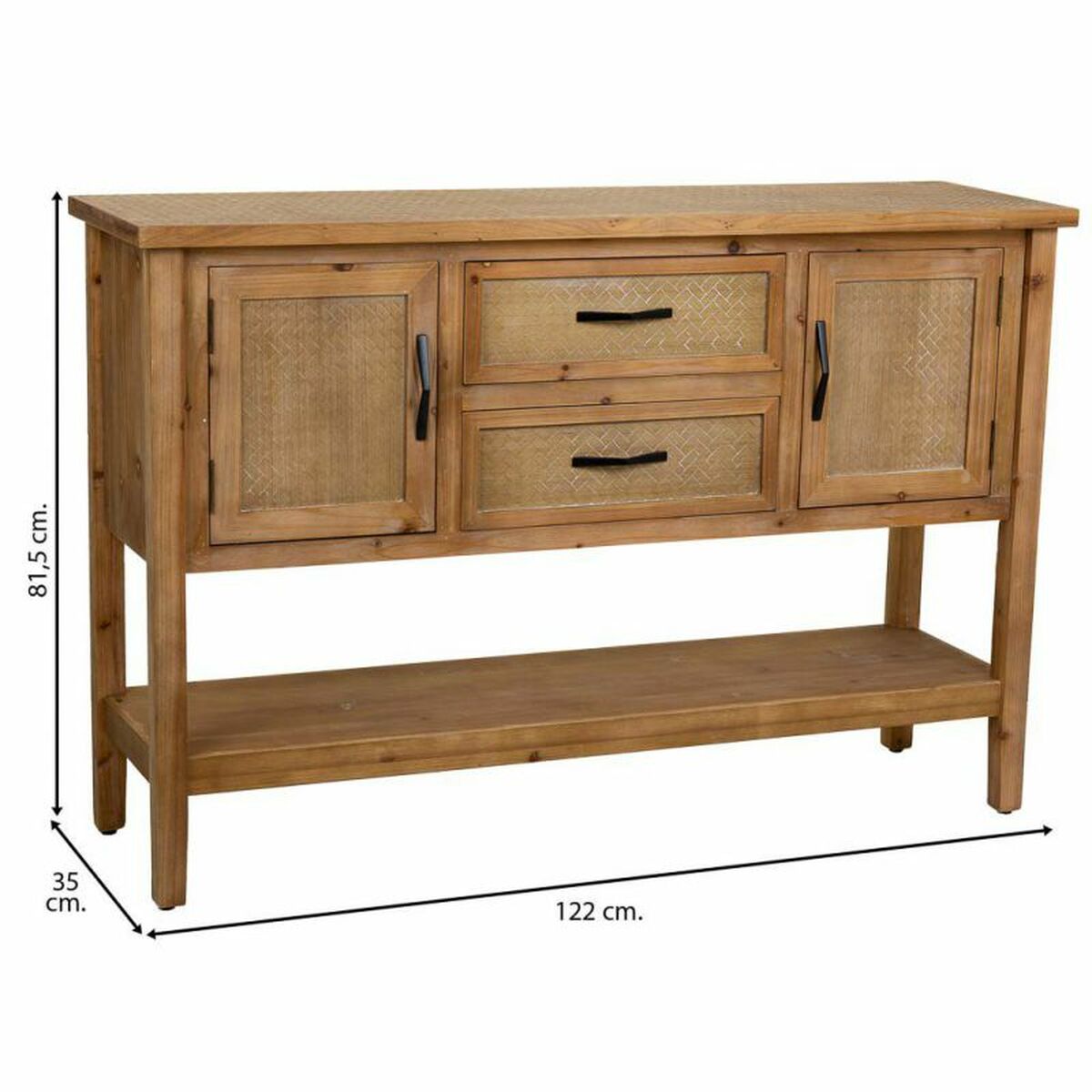 Hallmöbel med 2 lådor Alexandra House Living Brun 35 x 81 x 122 cm - 4