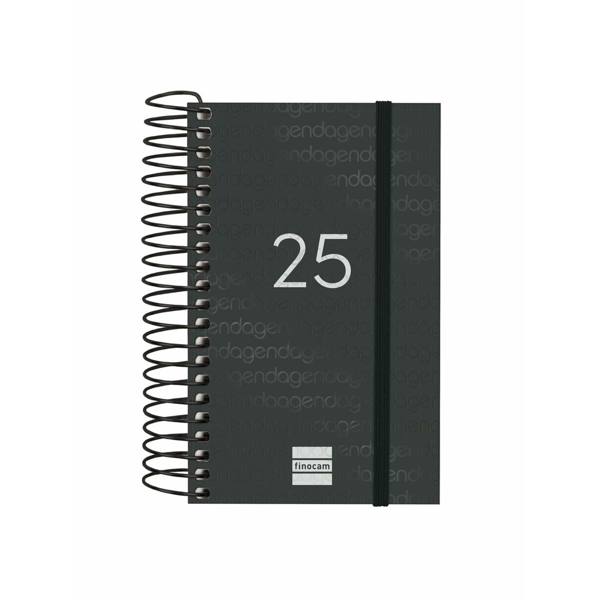 Dagbok Finocam YEAR Svart Mini 7,9 x 12,7 cm 2025 - 2