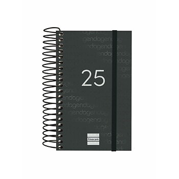 Dagbok Finocam YEAR Svart Mini 7,9 x 12,7 cm 2025